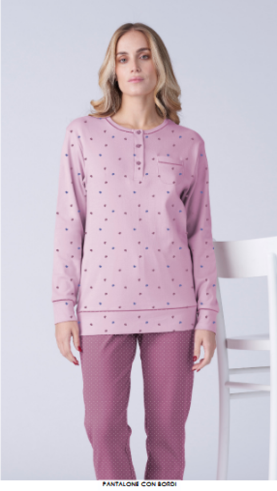 PIGIAMA SERAFINO DONNA M/L KF9027 Tellini S.r.l. Ingrosso Abbigliamento